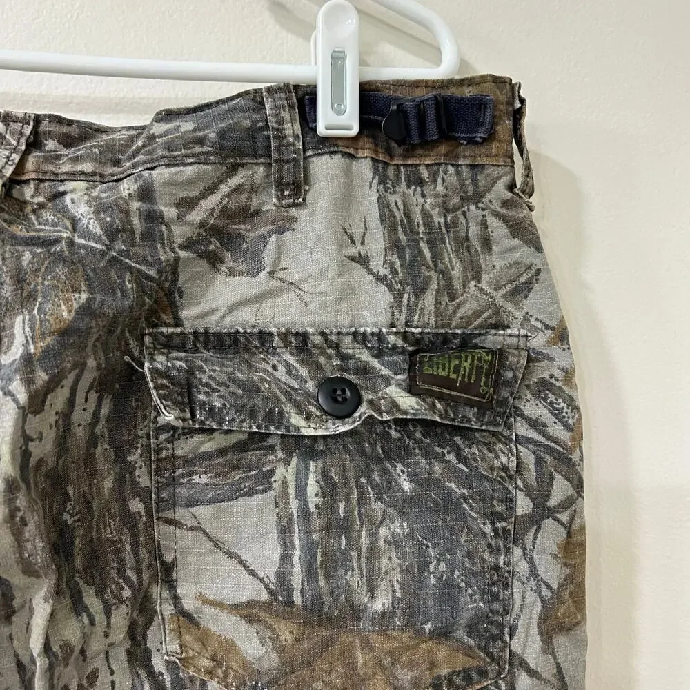 Liberty Vtg Mens Sz Large 36-38 Realtree Camouflage Baggy Cargo Pants Gorpcore